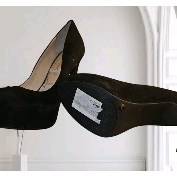 Jessica Simpson Rebeca 5.5" High Heels Sz 8 Women's Platform Pump Black Suede - Picture 11 of 16